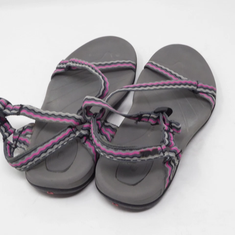 Sandalias Teva Zirra para mujer talla 6 con tiras gris rosa deportivas caminar zapatos informales Foto 4 de 4