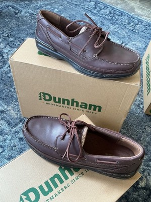 Mens Dunhams Shoreline Boat shoe casual Dark Brown 10.5 D medium