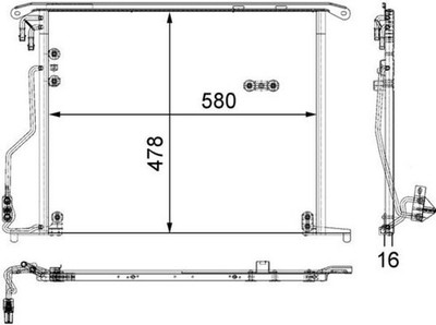 MAHLE AC 334 000S Kondensator, Klimaanlage für MERCEDES-BENZ