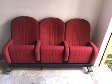 Poltrone Cinema Vintage Rosse, 3 posti