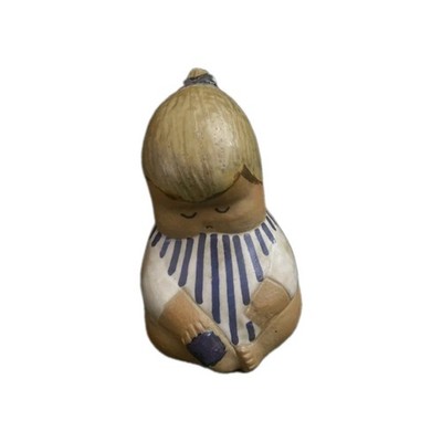 Lisa Larson for Gustavsberg. Rare ''Johanna'' figurine in glazed ceramic.