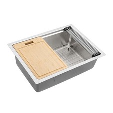 Ruvati 27" Undermount Workstation 16G Single Bowl Kitchen Sink - RVM5227