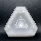 Vintage Triangular Shaped Milk Glass Ashtray 1.25”T x 4”