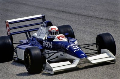 Satoru Nakajima Tyrrell 019 Ford San Marino GP at Imola on May 13 - Old Photo