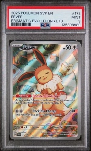 EEVEE 173 PSA 9 • 2025 TCG Scarlet & Violet Black Star Promo Card Pokémon