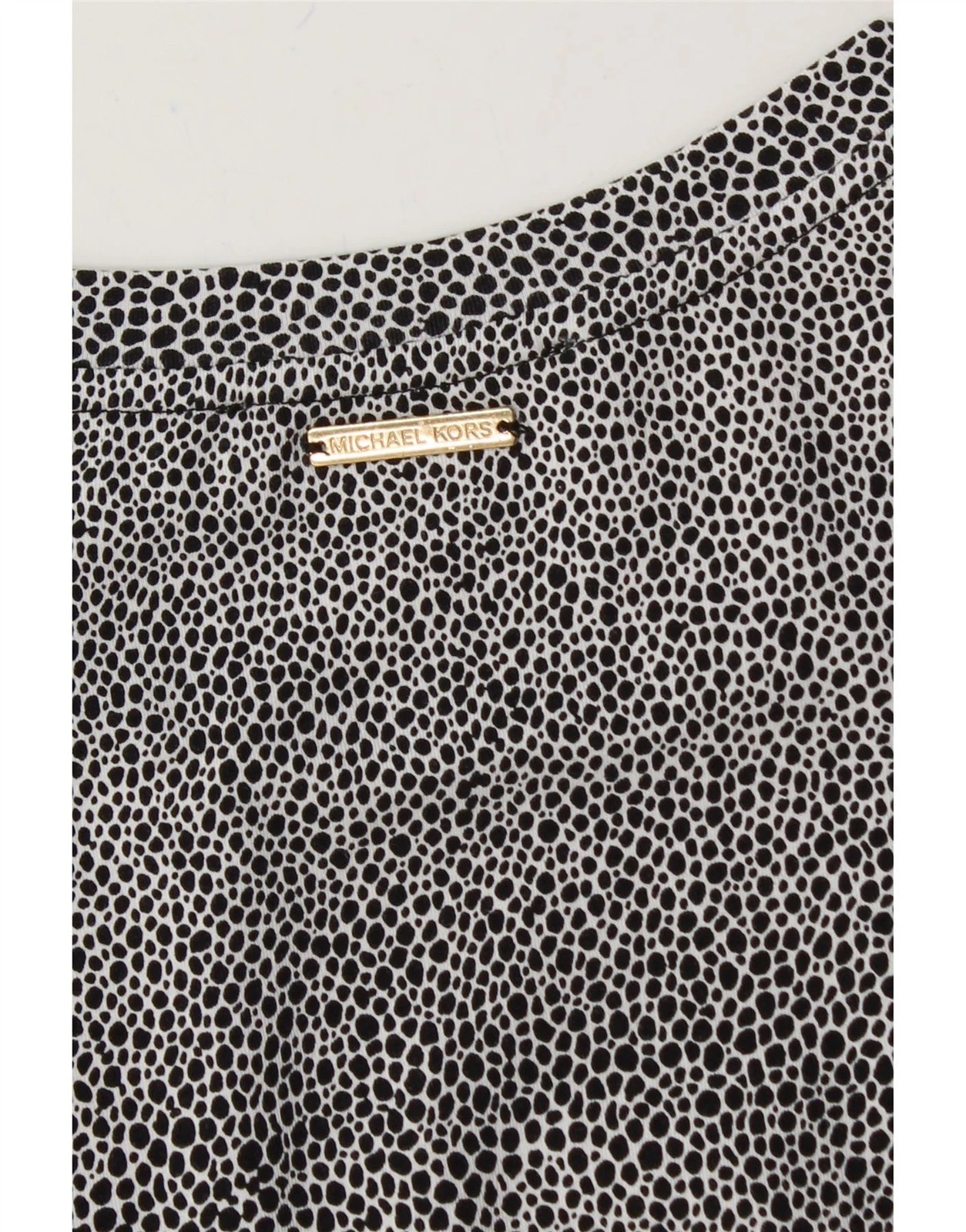 Abito donna MICHAEL KORS asimmetrico bodycon UK 6 XS grigio cotone maculato BW20