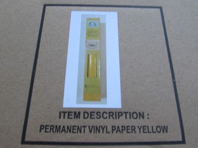CASE OF 24 Rolls Crafters Square Vinyl Permanent Paper YELLOW 12 x 48 NEW