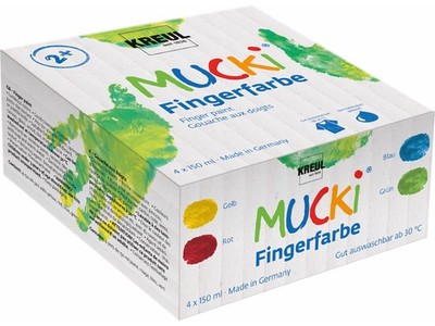 KREUL Fingerfarbe ''MUCKI'' 150 ml 4er Set