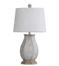StyleCraft Table Lamp 30" Incandescent 1-Light Linen Novelty Glass Basilica Sky
