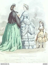 J.Dames & Demoiselles 1862 Fashion Engraving # 959 (Old Fashion Flat)