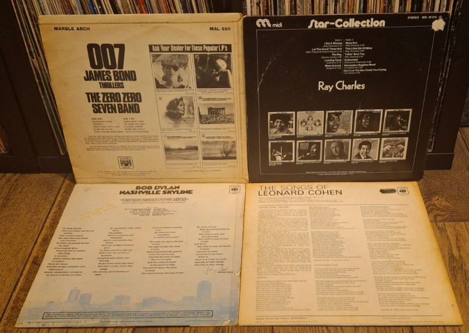 Job Lot-60s-8×LPs - Bob Dylan,Leonard Cohen,Richard Harris,Ray Charles,Tom Jones - Image 2 of 4