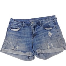 Old Navy Boyfriend Blue Denim Jean Shorts Women's Size 12 3518