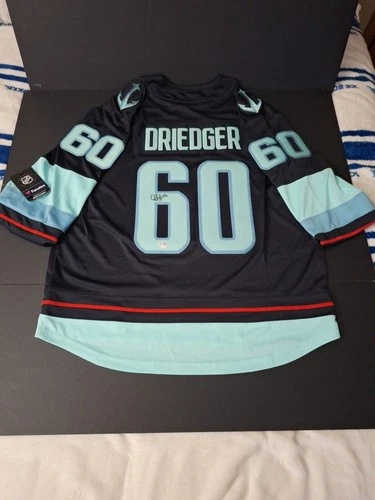 CHRIS DRIEDGER SIGNED SEATLE KRAKEN FANATICS HOCKEY JERSEY XL FANATICS HOLO-COA