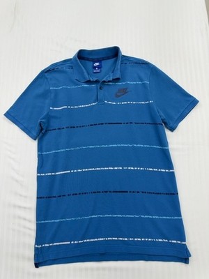 Nike Herren Comet Blue Dri-FIT Victory+ Stripe Golf Polo M