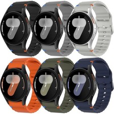6 Pack Soft Silicone Strap Compatible with Samsung Galaxy Watch 7 40mm 44mm