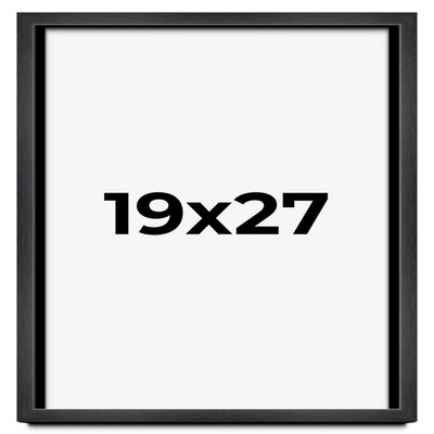 Custompictureframes.Com 19X27 Frame Black Charcoal Grey Wood Textured Picture