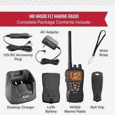 Cobra MR HH500 FLT BT Handheld Floating VHF Radio   6 Watt, Bluetooth, Submersib