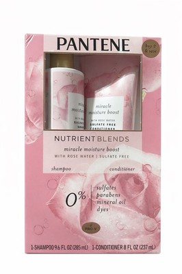 Pantene Nutrient Blends Miracle Moisture Boost Rose Water Shampoo & Conditioner
