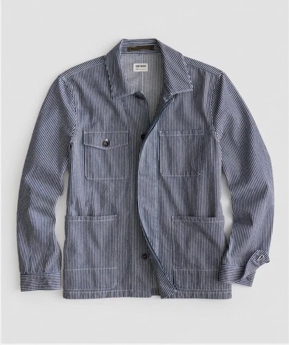 Todd Snyder Railroad Hickory Stripe Carpenter Jacket Sz M-Chore Coat $398-EUC image 2