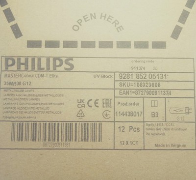 12 x Philips MASTERColour CDM-T Elite 35W/930 G12   Metallhalogenlampe   Neu