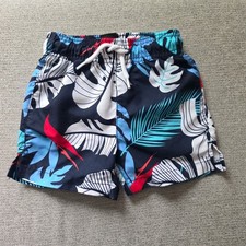 The Children's Place Sport Baby Boy Tropical Leaf Swim Trunks Navy Blue 9-12M