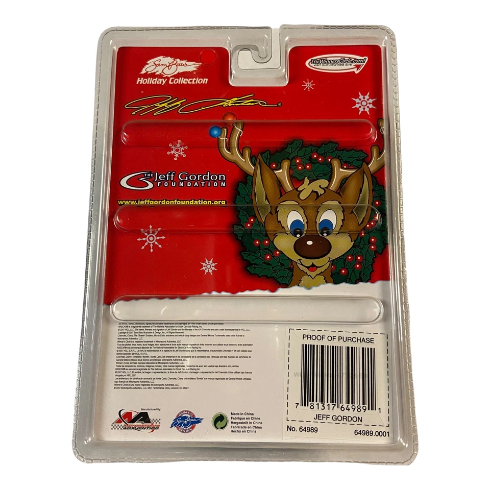 Jeff Gordon Foundation #24 Sam Bass Holiday 2007 Winners Circle 1:64 Diecast Car Foto 3 de 4