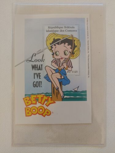 Betty Boop « Regardez ce que j'ai ! » Timbre de collection avec COA - Photo 1/2