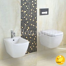 SANITARI SOSPESI COPRIVASO A CHIUSURA RALLENTATA SOFT VASO WC SEDILE BIDET BAGNO