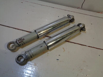 Paire Amortisseurs Lisse chrome Mobylette Peugeot motobecane lispa italy - Photo 1/4