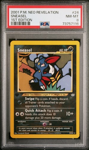 Sneasel (1st Edition) graded PSA 8 for sale on eBay