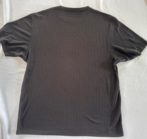 John Henry Shirt Sleeve Shirt Large Black Vertical Lines - Picture 2 of 4
