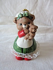 J.S.N.Y Bisque Porcelain Chimer HOLIDAY HUG A BELL Mama Bear & Baby clapper legs — photo 4