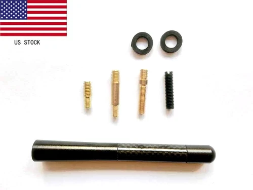 New 4.7 Inch Short Antenna Aluminum Black Carbon Fiber For Tacoma Tundra 4Runner
