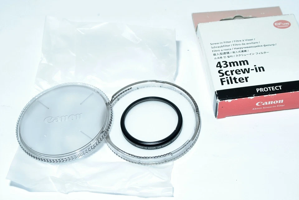 New Open Box Canon 43mm Screw-In Filter Clear Protect Boxed from Japan - Image 2 of 4