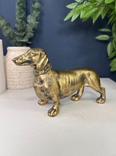 Gold Sausage Dog Ornament – Chic Dachshund Home Décor