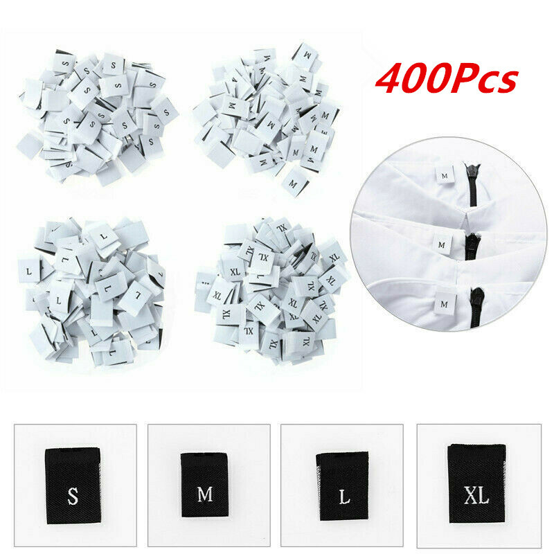 ALTRA 400x Etichette Abbigliamento Poliestere Tessuto Lettera Size Etichette per Abbigliamento Camicie Artigianato