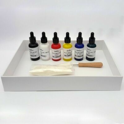 (10 Teilig) Marmorier Set, Kolay Ebru Seti, Marbling Set