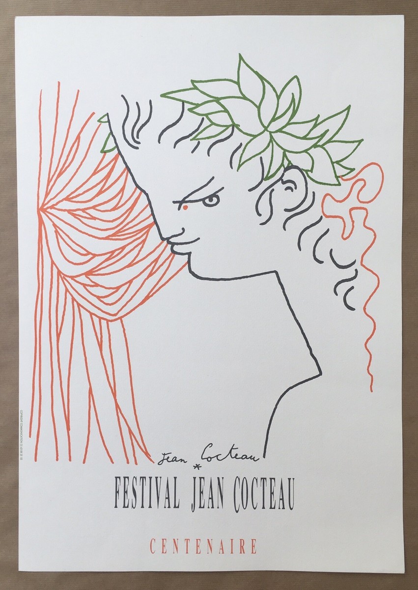“Adam & Eve” by Jean Cocteau Poster 1989 Adam & Eve” by Jean Cocteau Poster 1989 Festival Jean
