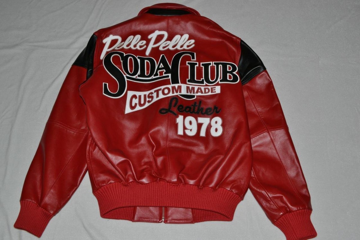 AUTHENTIC Pelle Pelle Men's LEATHER Jacket SODA CLUB RED All AUTHENTIC Pelle Pelle Men's LEATHER Jacket SODA CLUB RED All