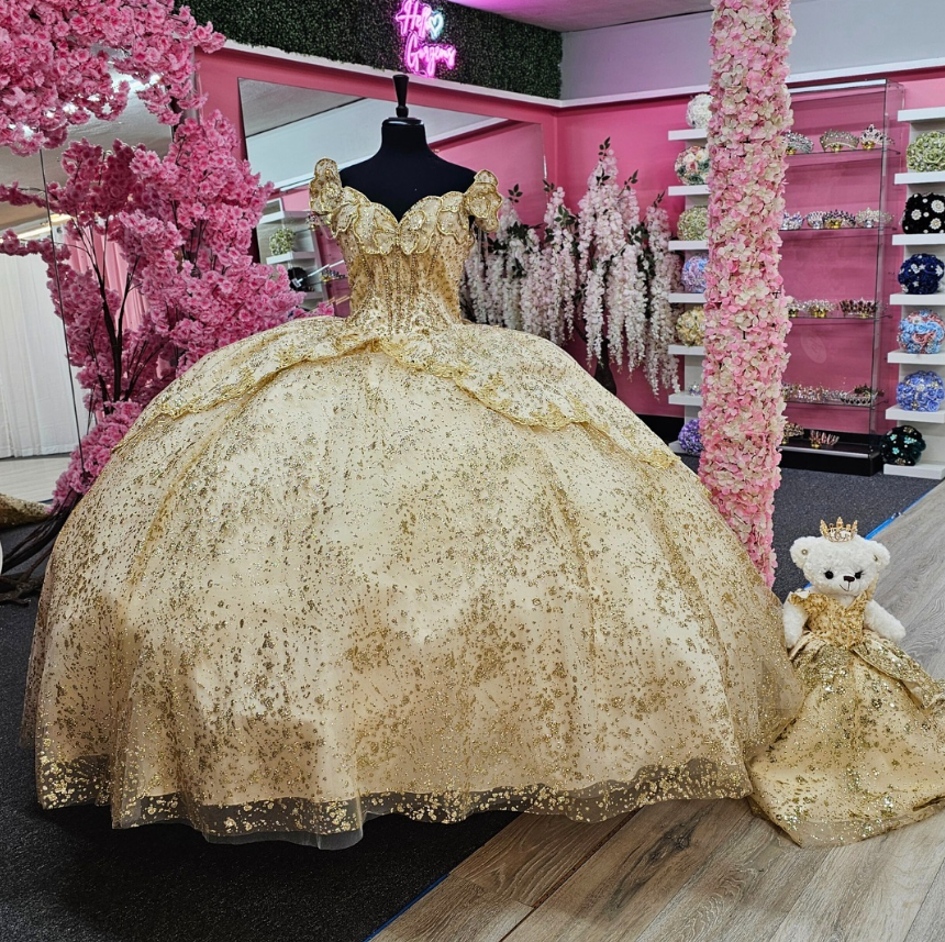 Gold Appliques Quinceanera Dresses Glitters Off the Shoulder Sweet 15 16 Party | eBay Gold Appliques Quinceanera Dresses Glitters Off the Shoulder Sweet 15 16 Party | eBay