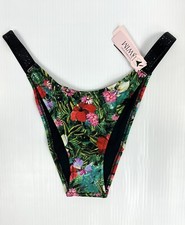 NWT Victoria Secret Brazilian Shine Strap Swim Bottom Tropical Rhinestone Medium