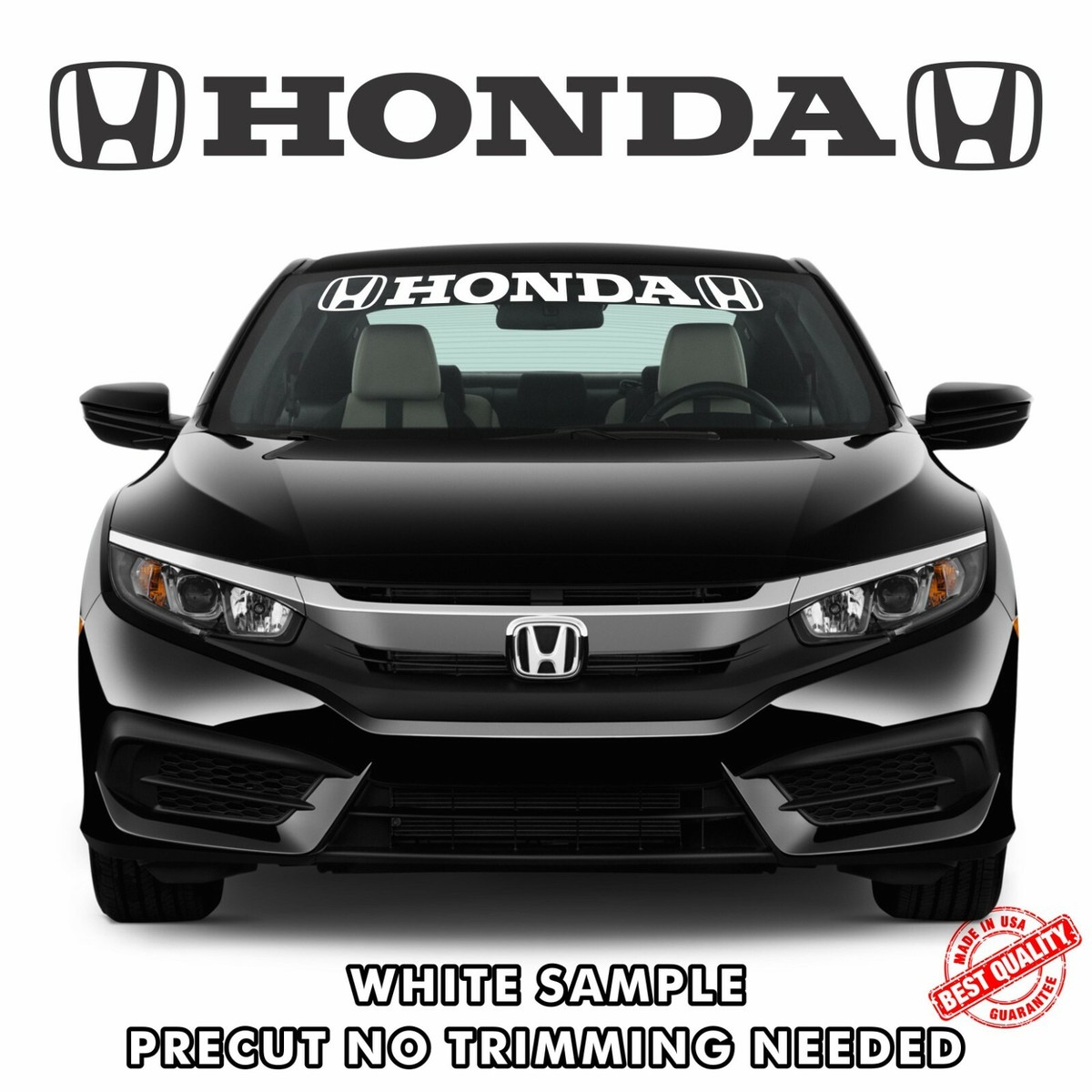 Honda Logo Windshield Emblem Vinyl Decal Sticker Emblem Vehicle