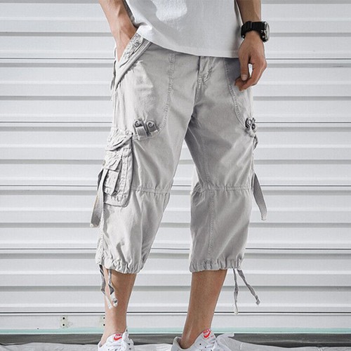 Herren Freizeit Einfarbig Hose Herren Jogging Freizeit Caprihose Leicht - Bild 6 von 44