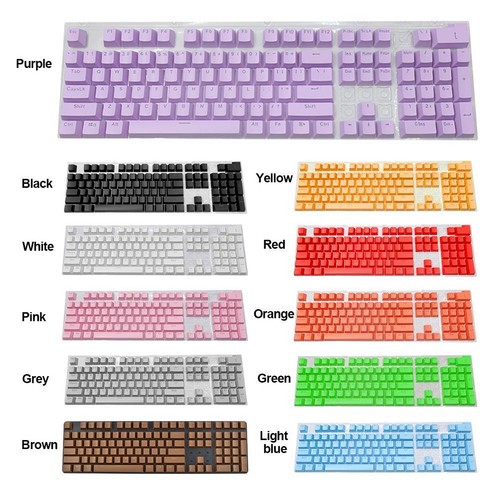 104pcs Universal Mechanical Keyboard Keycaps PC Bakclit Key Cap Set (Black) Hot - Bild 5 von 12