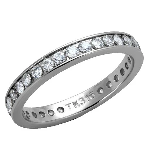 Cubic Zirconia Anillo de acero inoxidable de 11 Anillos de Moda