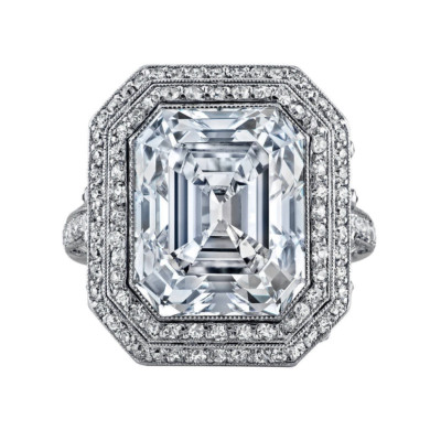 12 TCW  Emerald Cut Statement Ring Party Cocktail Solid 925 Sterling Silver Ring