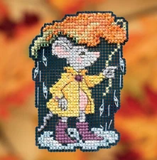 Cross Stitch Kit ~ Mill Hill 2019 Autumn Harvest Rainy Weather #MH18-1925