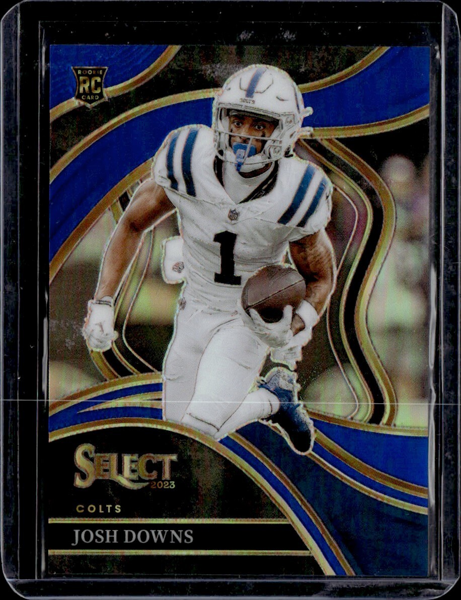 2023 Panini Select Football Josh Downs Club Level Blue Prizm Rookie /99