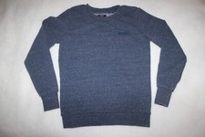Superdry Blue Pullover Sweatshirt Embroidered Logo Women's Size 6