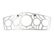 Custom Hot Rod Aluminum Bomber Gauge Panel Cluster Spider Web Deisgn W Lights